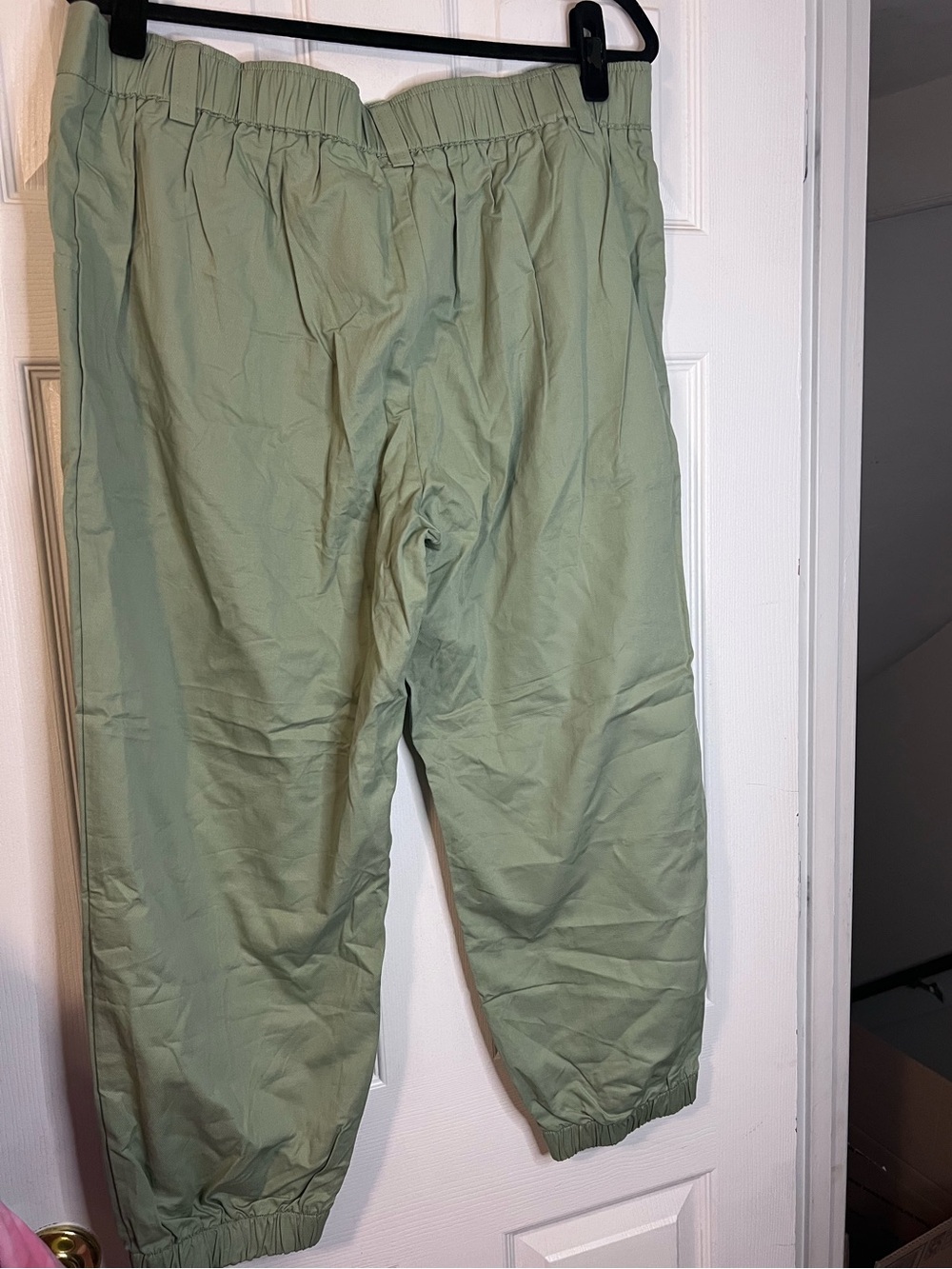 #705 NWT Halara Cotton Jogger Pants Sage Green XL Regular Mid Rise - Picture 3 of 6